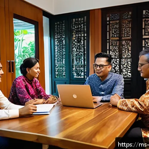구전지식 기록법의 주제별 카테고리 설정 - A diverse group of Malaysian professionals engaged in an informal discussion around a wooden table i...